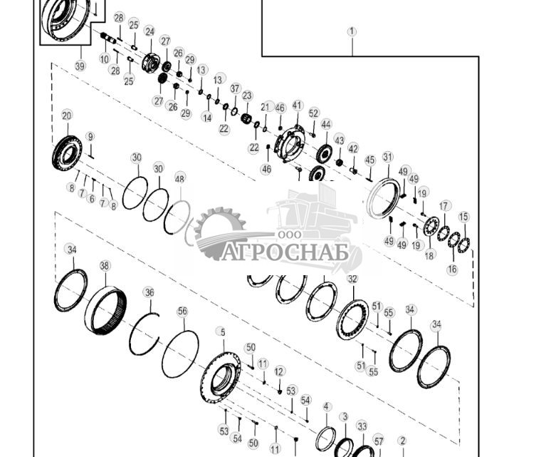 Колесная ступица, гидравлический привод на передние колеса (HFWD), левая сторона - ST880600 11.jpg